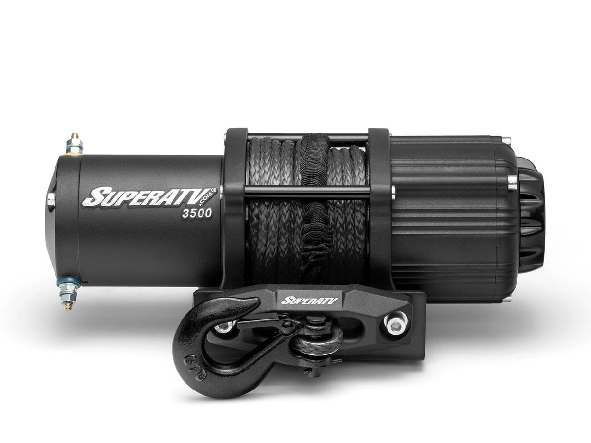 SuperAtv 3500 LB. UTV/ATV WINCH (WITH WIRELESS REMOTE & SYNTHETIC ROPE)