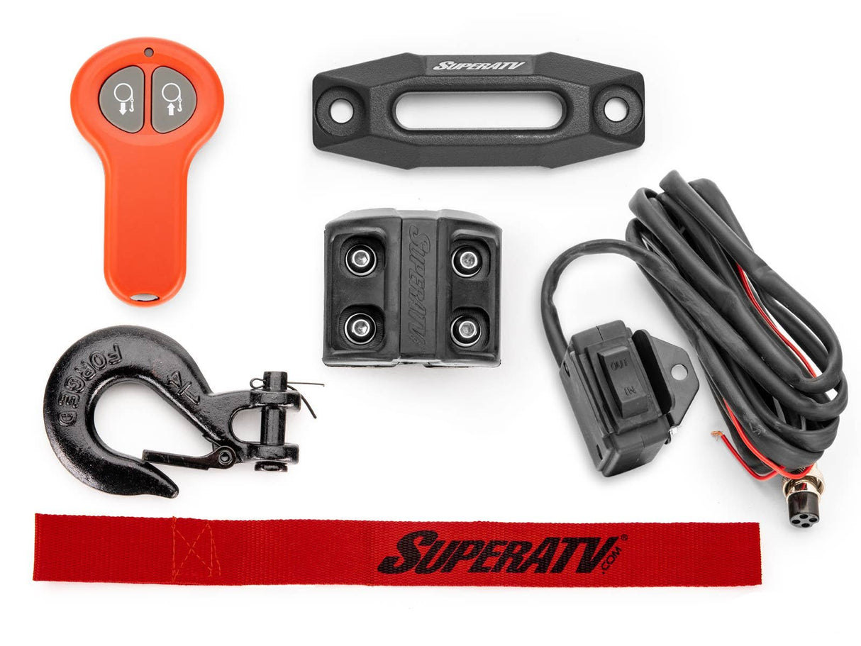 SuperAtv 3500 LB. UTV/ATV WINCH (WITH WIRELESS REMOTE & SYNTHETIC ROPE)